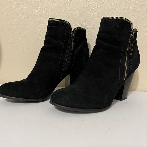 Black Suede Booties - Picture 3 of 5